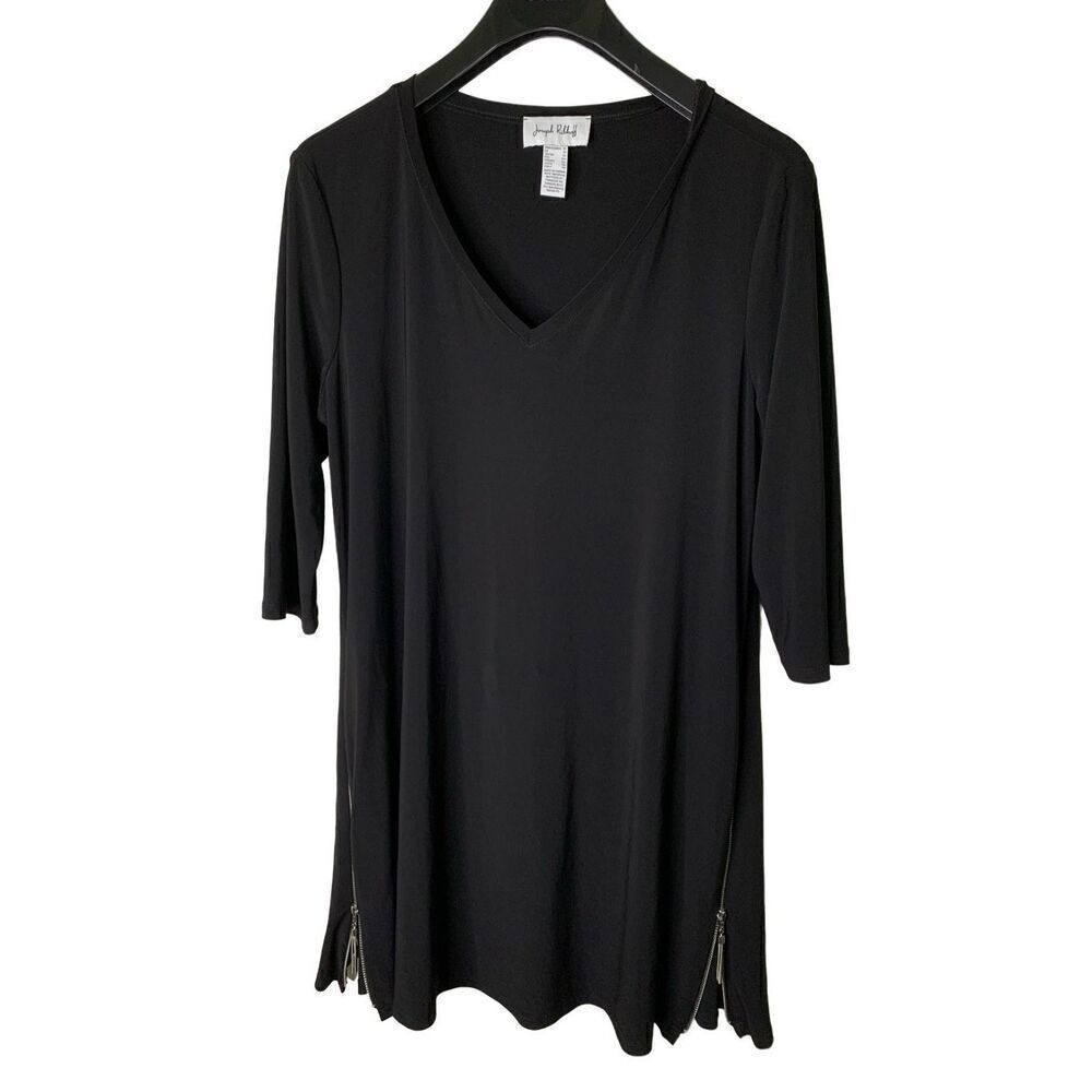 Joseph Ribkoff Los Tunic top blouse black women's size 16